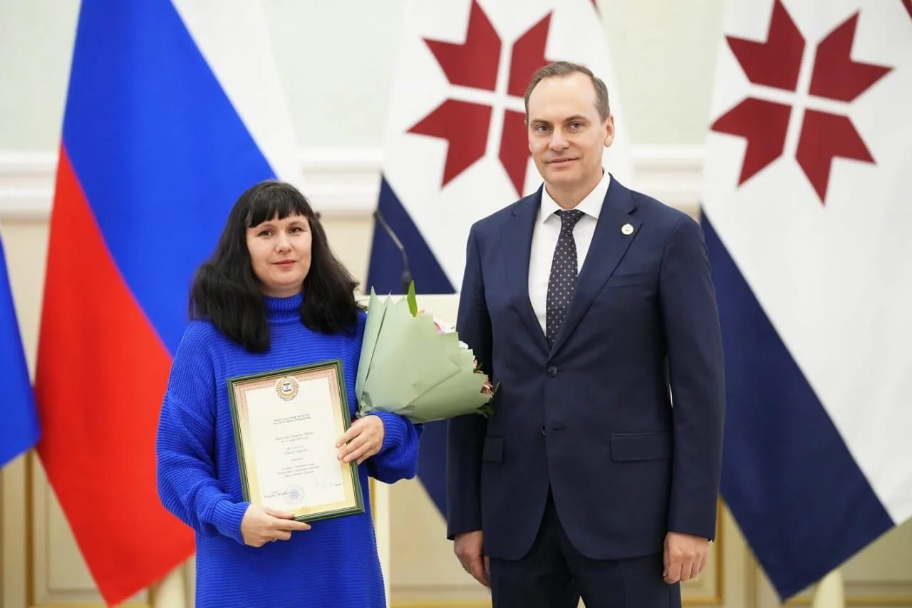 Почётным дипломом многодетной матери Республики Мордовия III степени награждена Юлина Т...