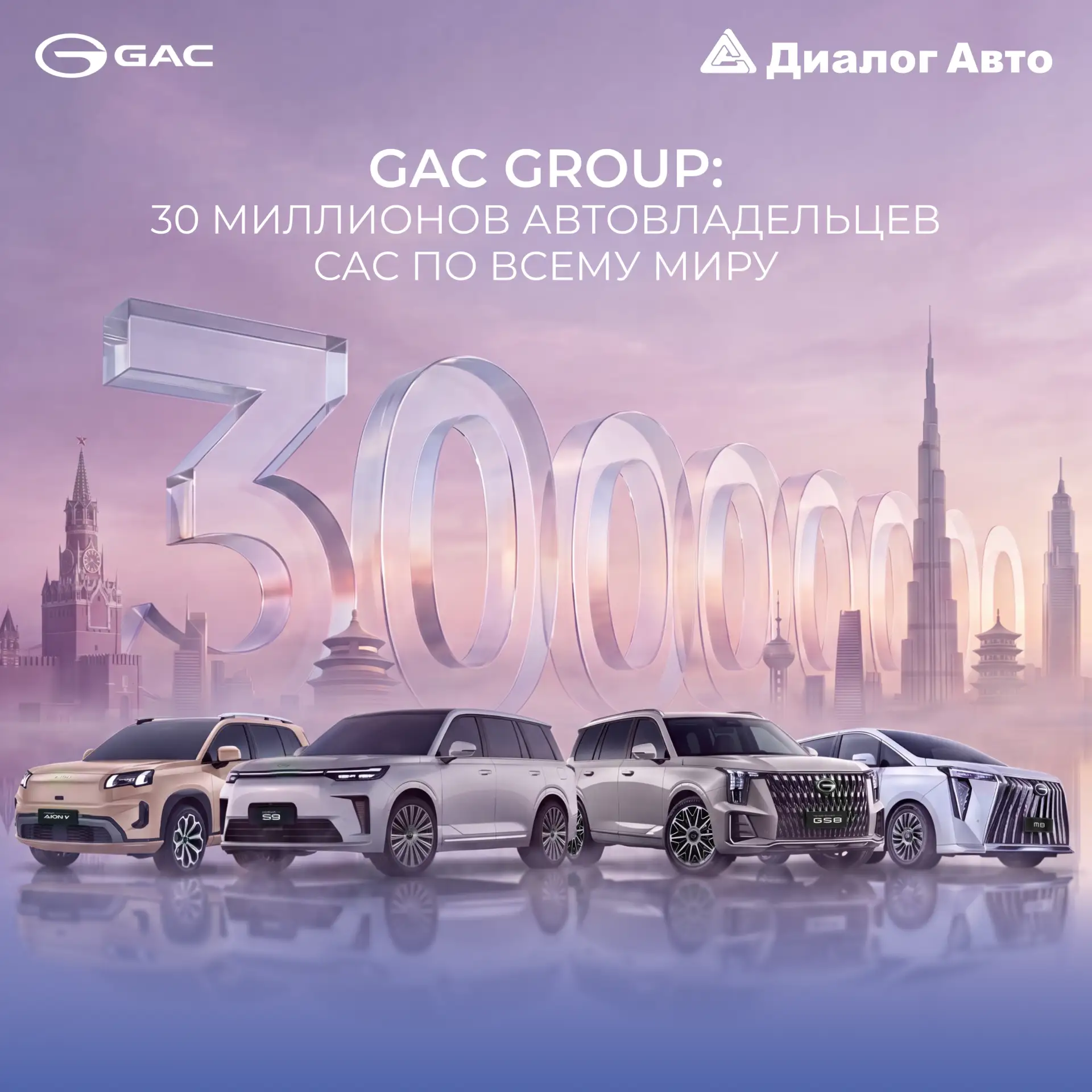 🎉 Поздравляем GAC с новым достижением!

Исторический рубеж пройден: 30 000 000 автомобилей GAC Grou