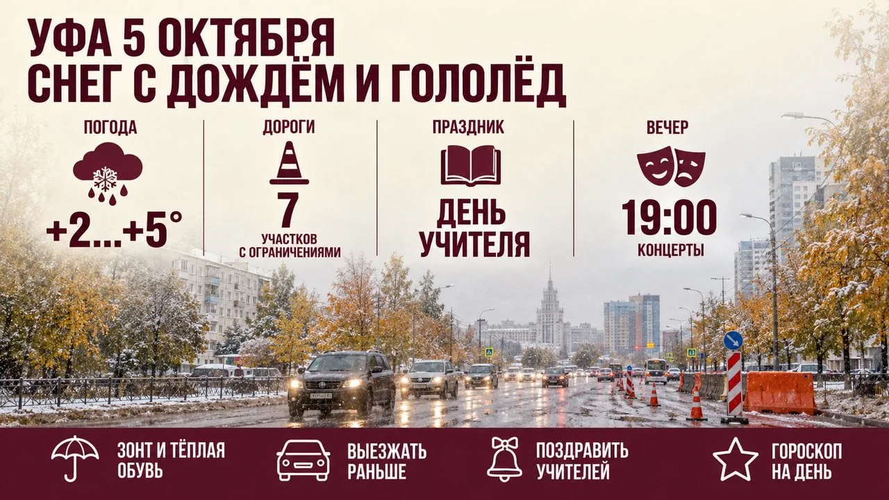 Уфа, понедельник, 5 октября