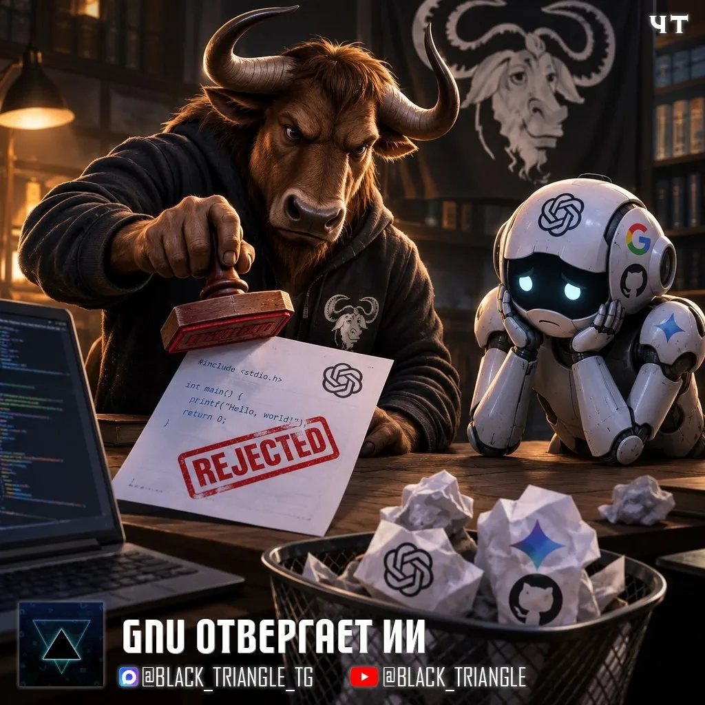 ☝🏻Проект GNU отвергает ИИ 

Проект GNU Compiler Collection теперь будет отклонять любые материалы, 