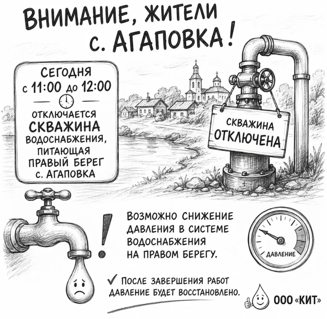 🙋🏻Уважаемые жители  правого берега с. Агаповка!