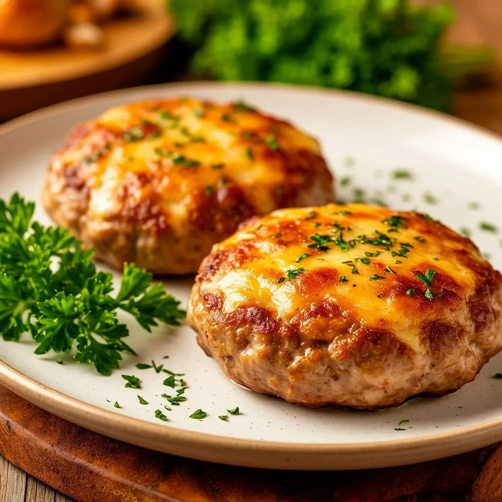 Сочные котлетки из курицы и говядины с сыром в аэрогриле 🍔🫑🥩  ⏱️ Время: 15–20 мин 🌡 Температура: 180
