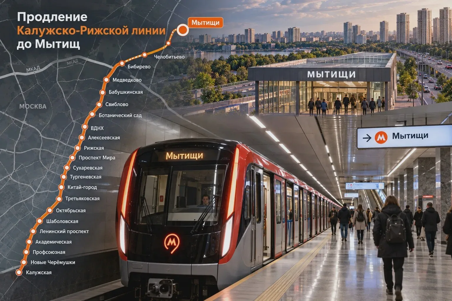 Метро планируют продлить до Мытищ