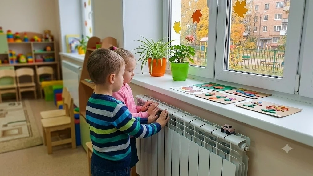 Тепло или очень тепло в детсадах и школах
