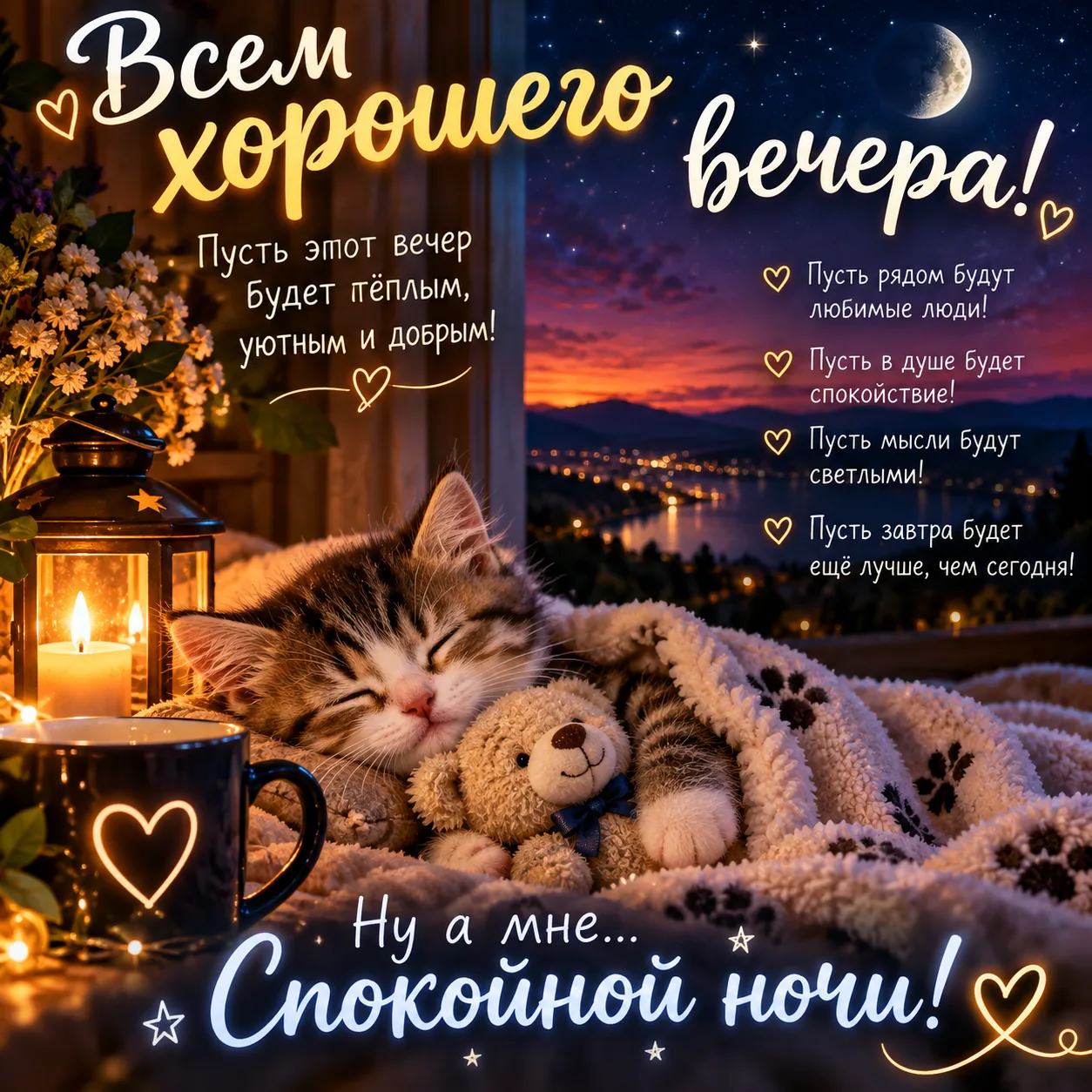 Всем хорошего, тёплого и уютного вечера! ✨❤️