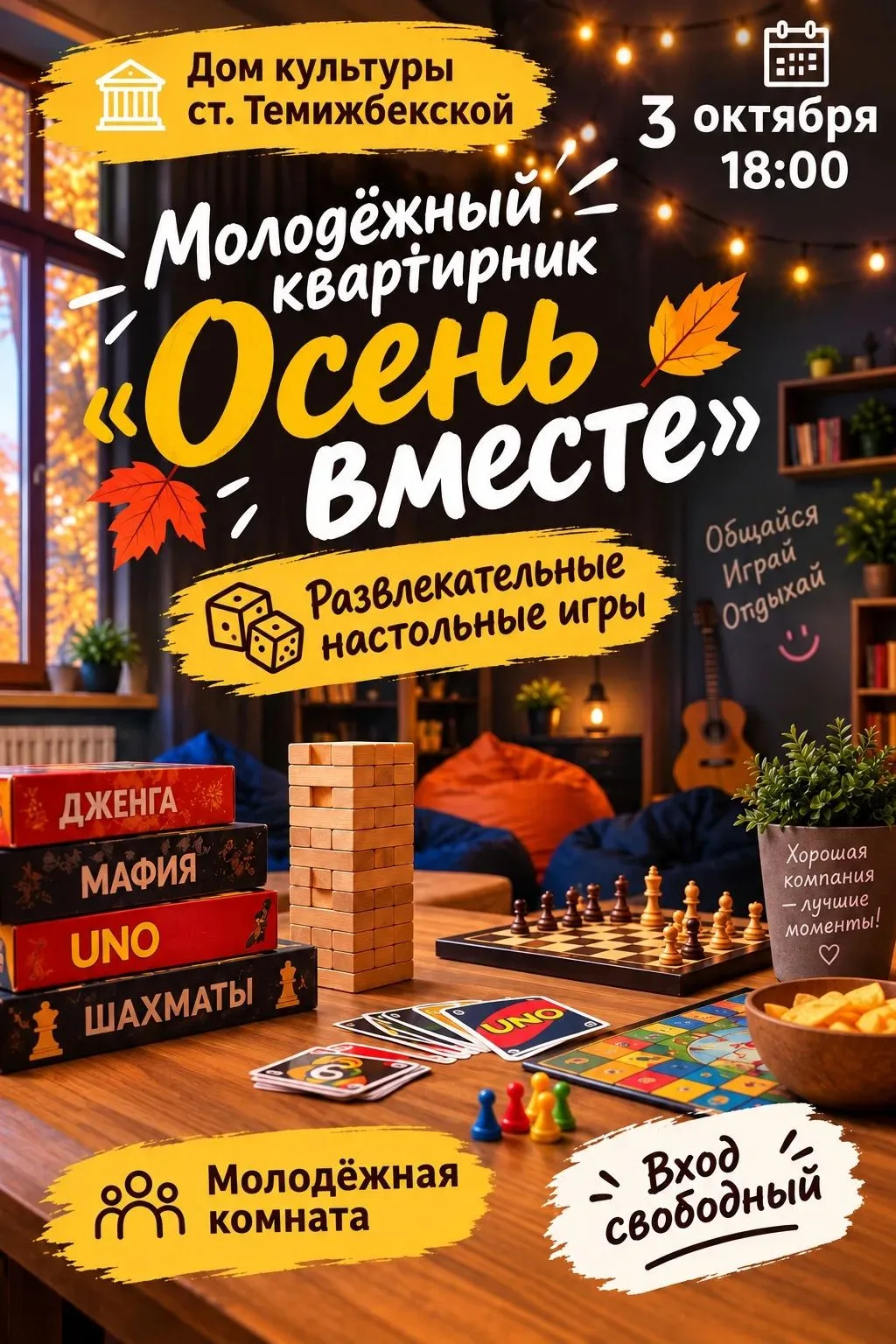 🎉 Осенний квартирник в станице Темижбекской 🍂