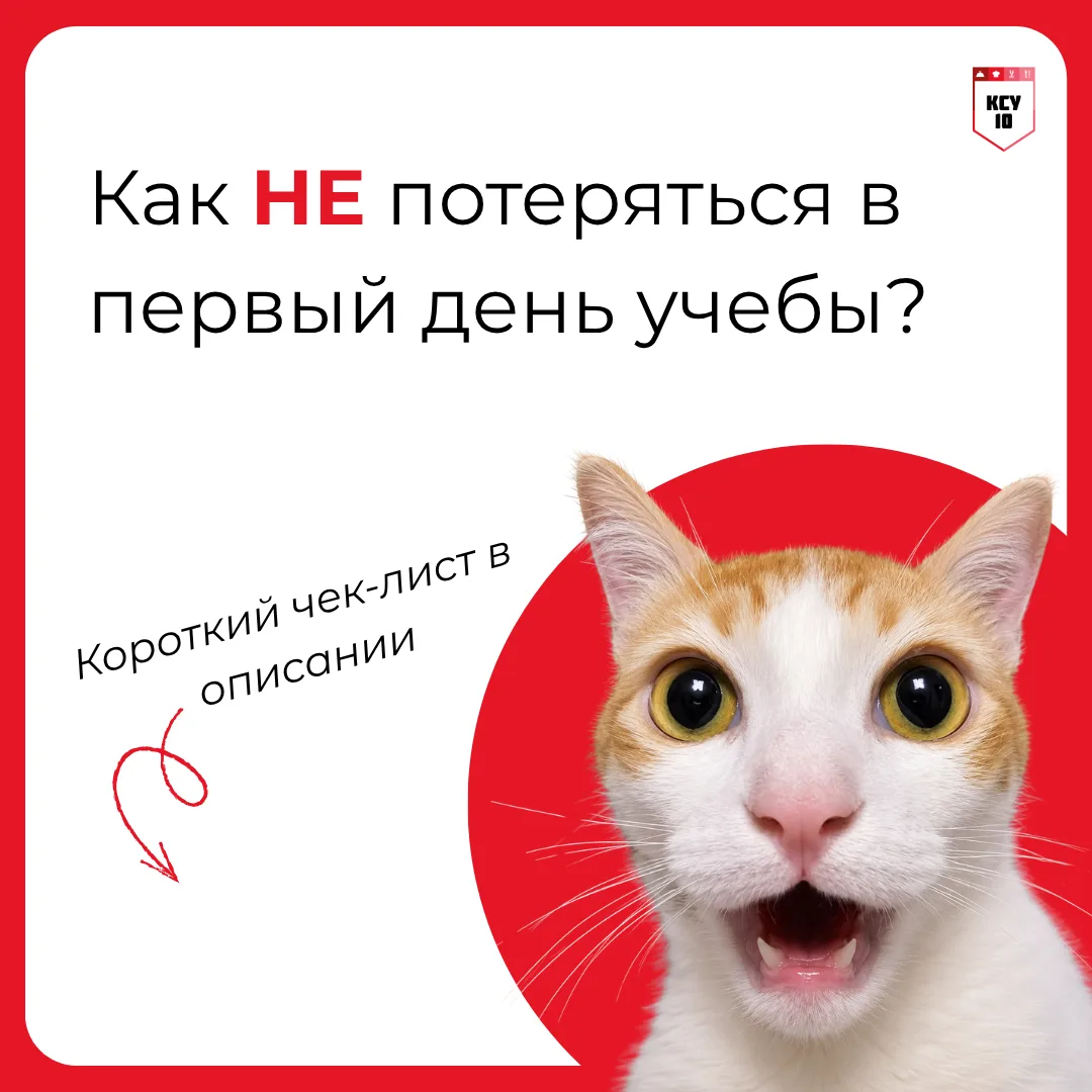 Как не потеряться в первый учебный день? 🎓