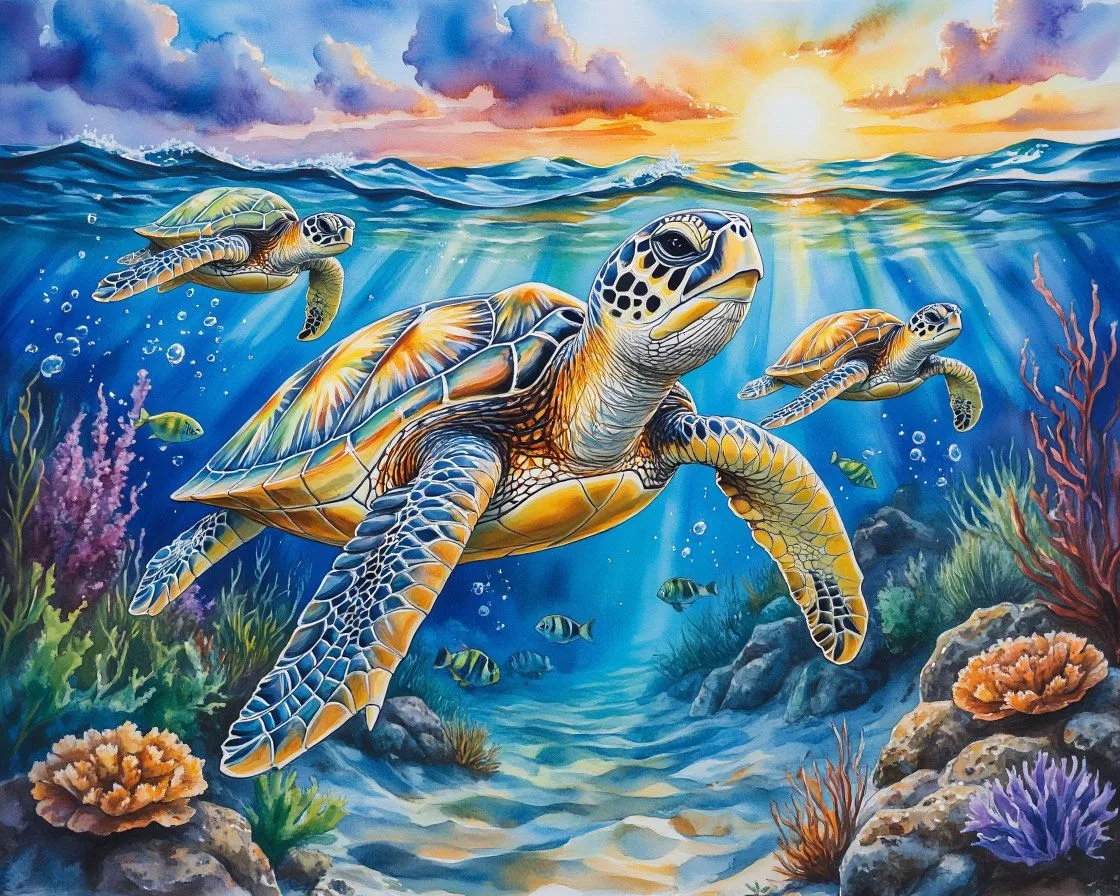 🌊🐢 Во вторник мы вплываем вместе с удивительными созданиями — морскими черепахами. 

Ведь сегодня 