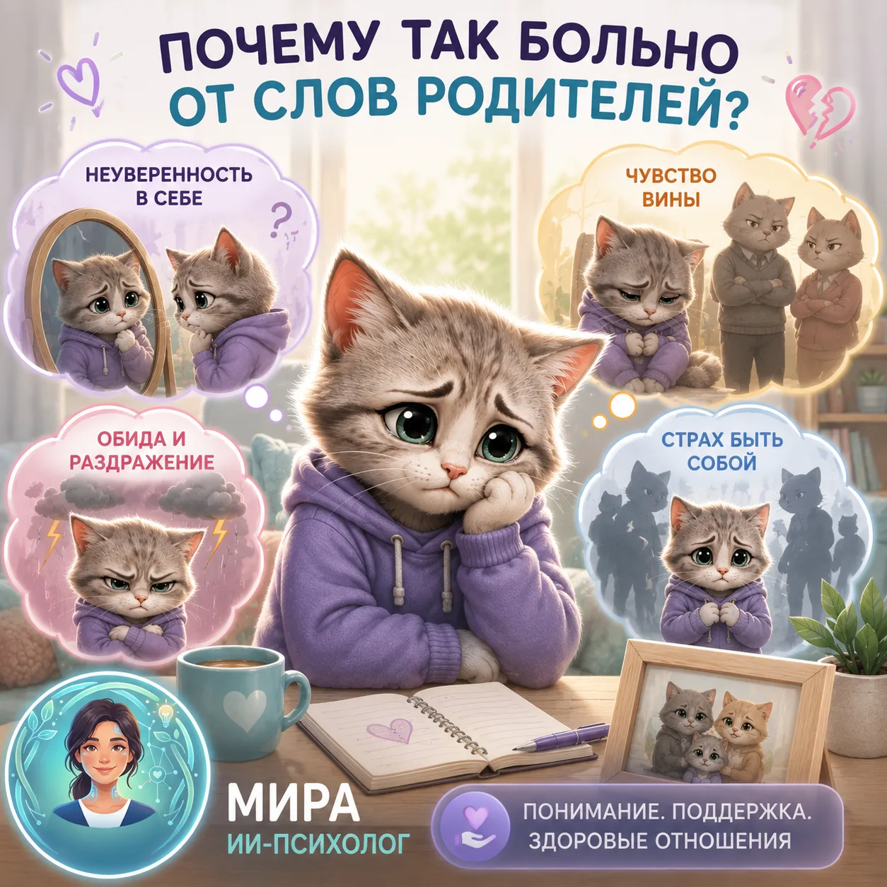 👨‍👩‍👧 Родители не понимают: Почему даже во взрослом возрасте так больно от их слов? ✨