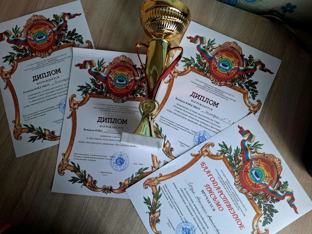 🎉 Ура! Отряд ЮИД 4 «В» класса  снова на пьедестале — победа в областном конкурсе «Безопасное колесо»