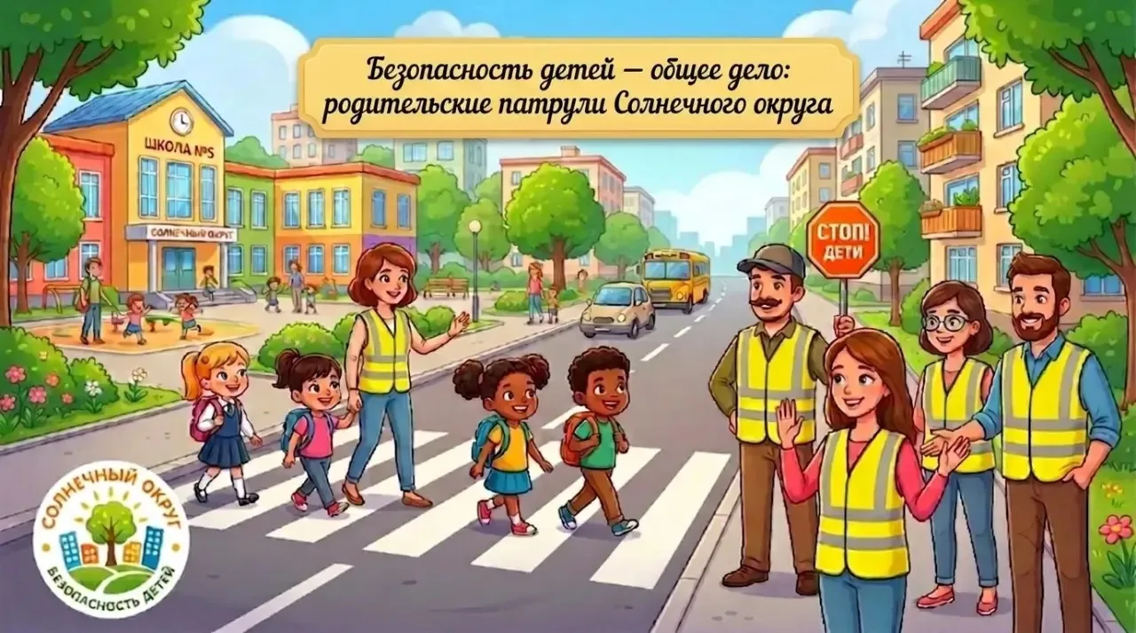 👫 Безопасность детей — общее дело: родительские патрули Солнечного округа!