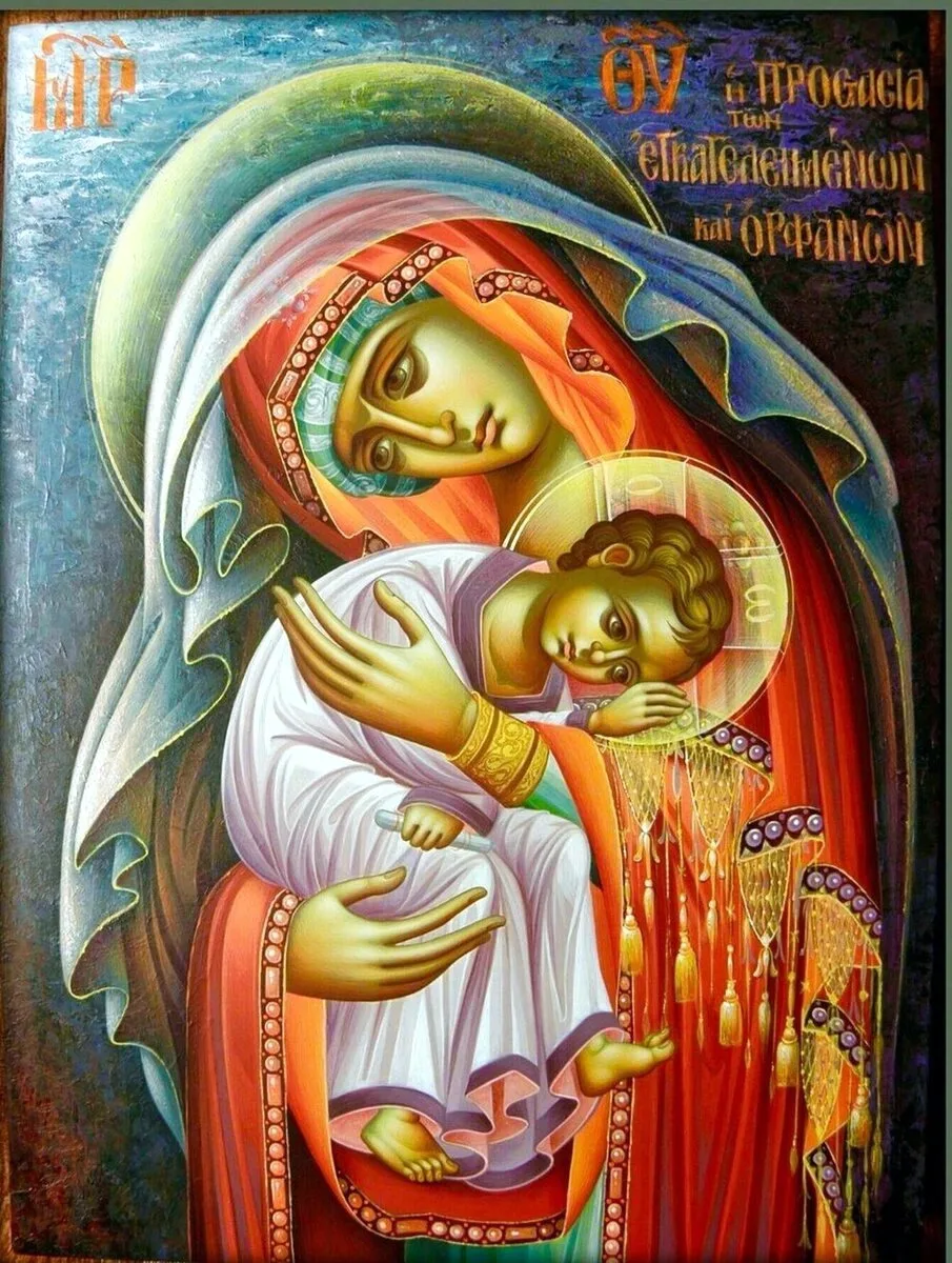 Редкая икона Богородицы - «Защитница сирых и оставленных».