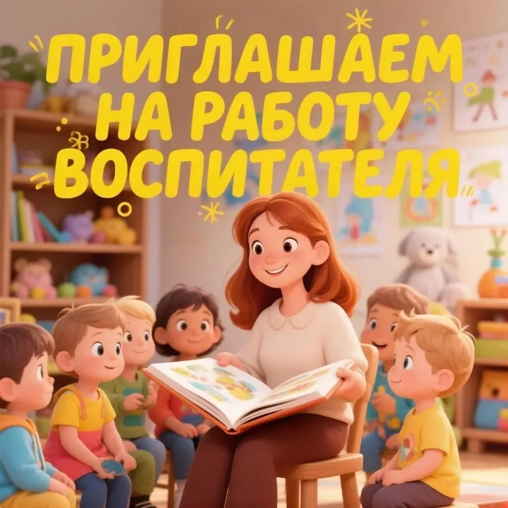 ⭐ДЕТСКИЙ САД № 11 «ЗВЁЗДОЧКА» ОБЪЯВЛЯЕТ КОНКУРС НА ДОЛЖНОСТЬ ВОСПИТАТЕЛЯ!⭐