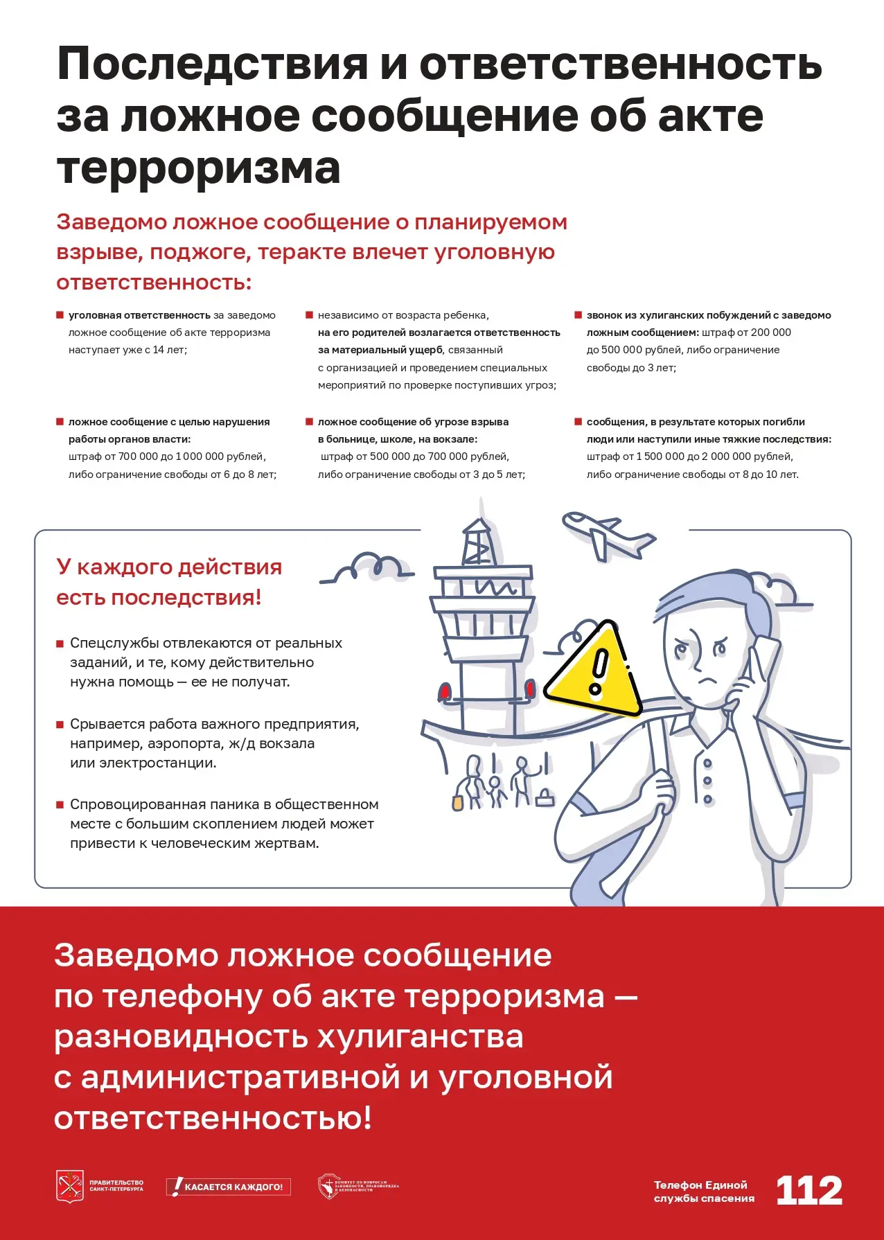 🚨 ВАЖНО: ОТВЕТСТВЕННОСТЬ ЗА ЛОЖНОЕ СООБЩЕНИЕ О ТЕРАКТЕ 🚨
