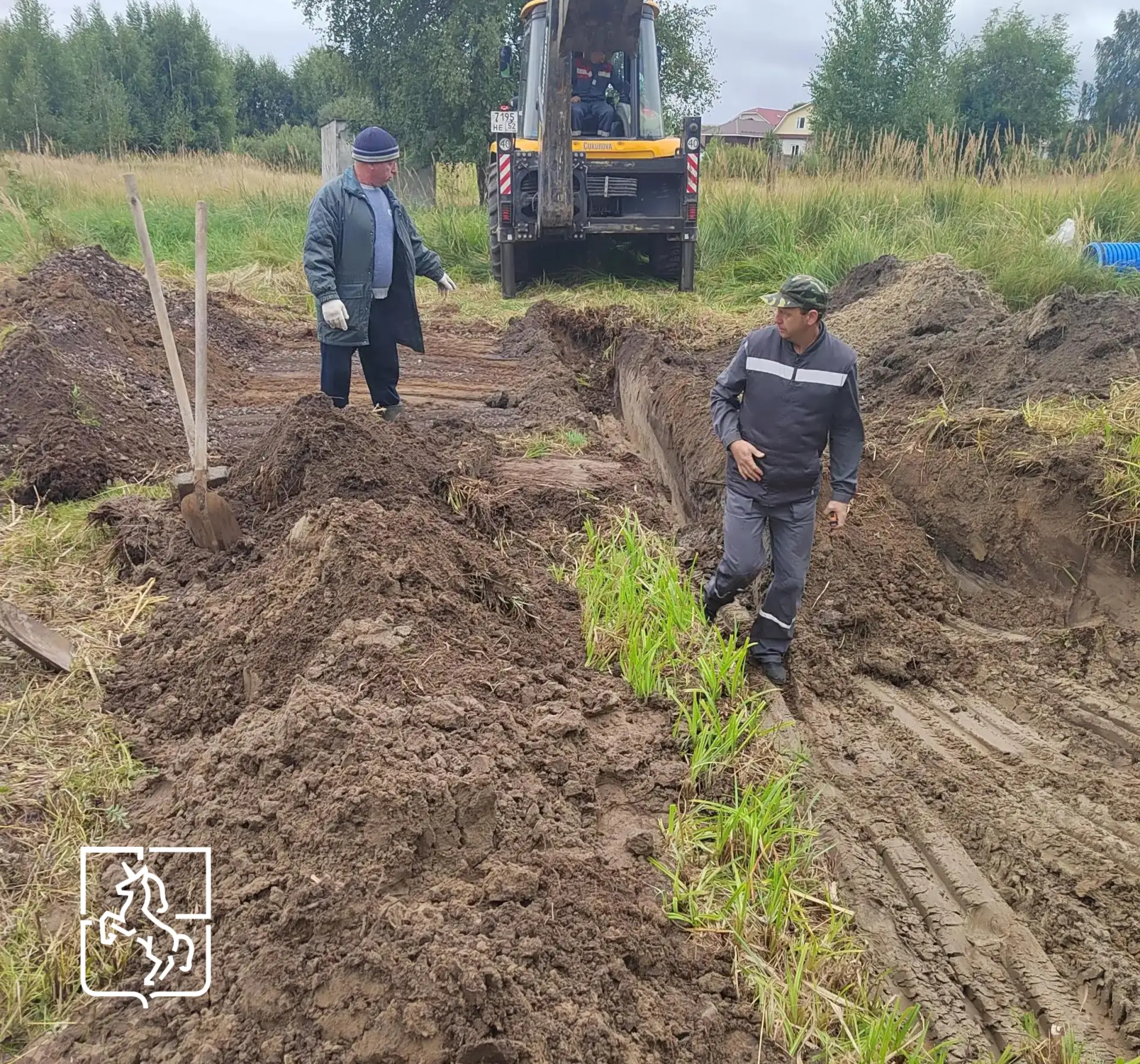 В Проволочном и Виле проложили трубы для отведения грунтовых и ливневых вод