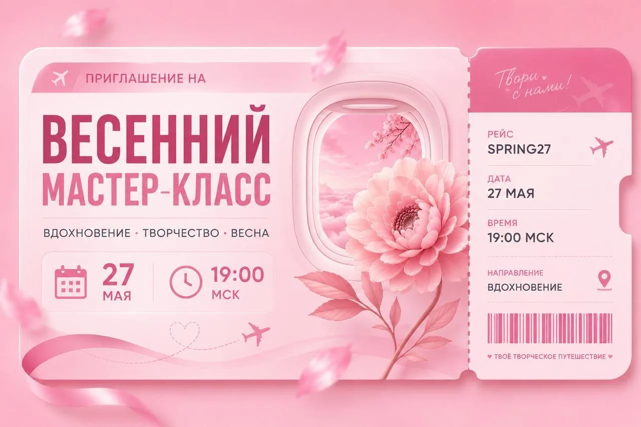 Ваш билет на весенний мастер-класс ✈️