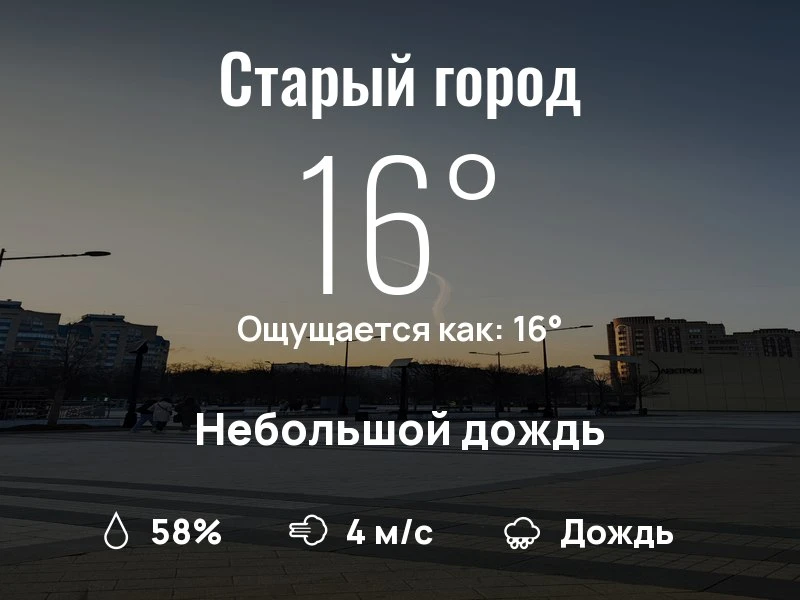 Что с погодой в Старом городе?