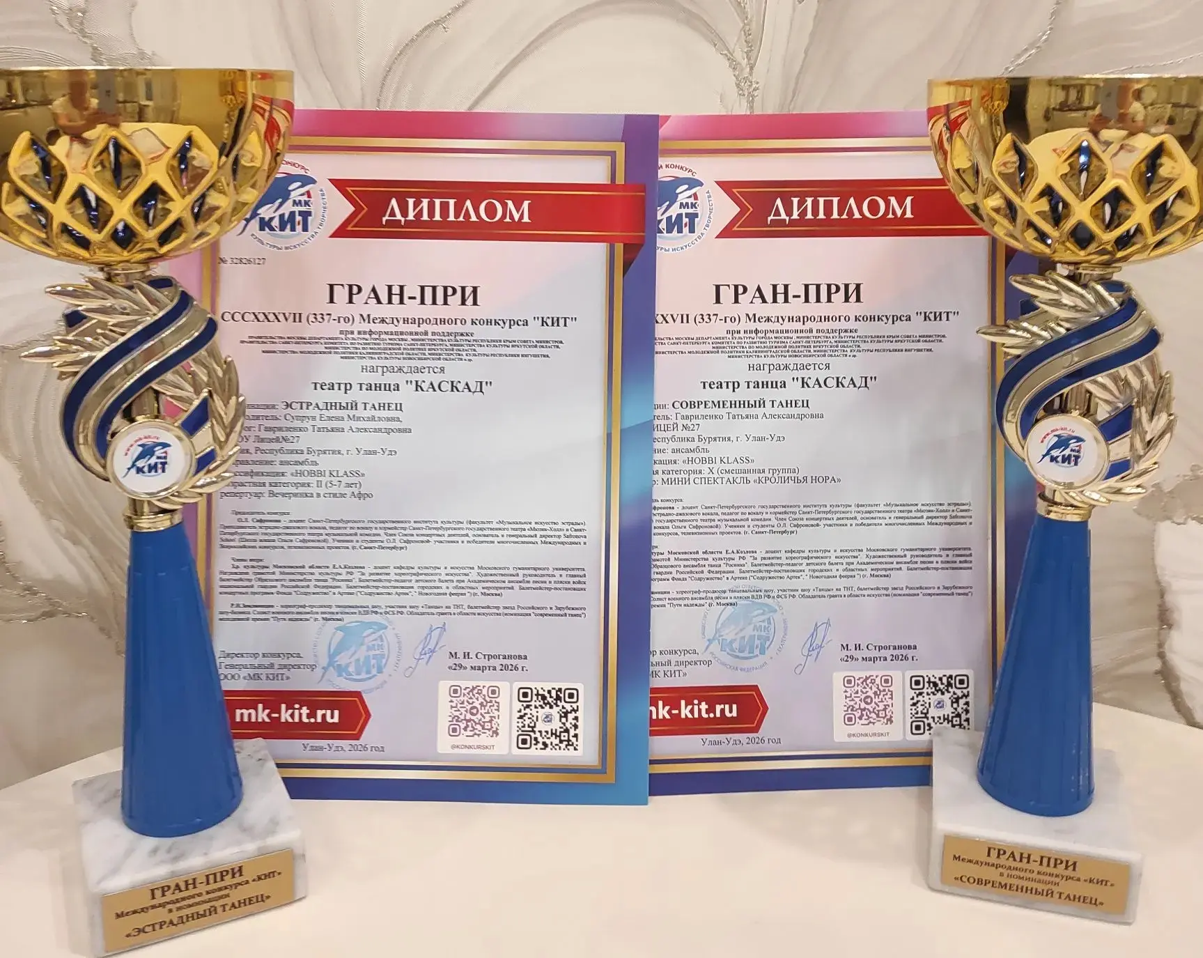 🏆 Триумф театра танца «Каскад»!   29 марта прошел Международный конкурс "КИТ" при информационной под