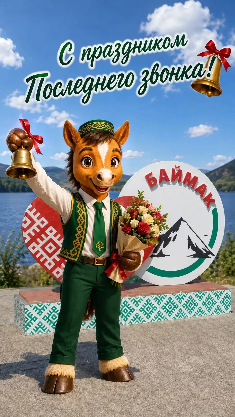 Һаумы, һаумы, ҡәҙерле баймаҡтар! Һаумы, гүзәл ҡыҙҙар һәм егеттәр! С праздником Последне...