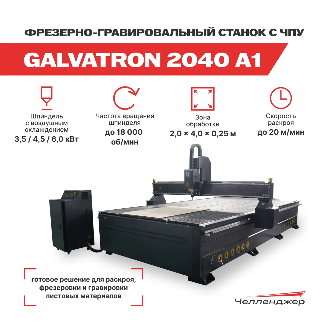 ⚙Фрезерно-гравировальный станок с ЧПУ GALVATRON 2040 A1