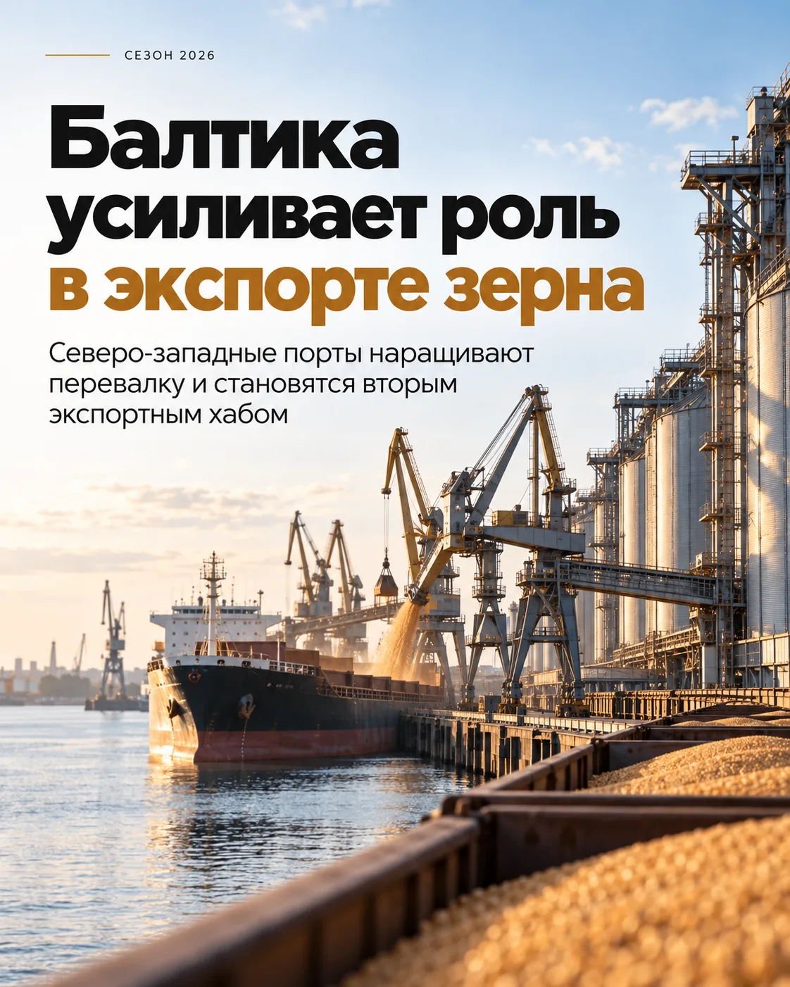 ⚓️ Балтика усиливает роль в экспорте российского зерна