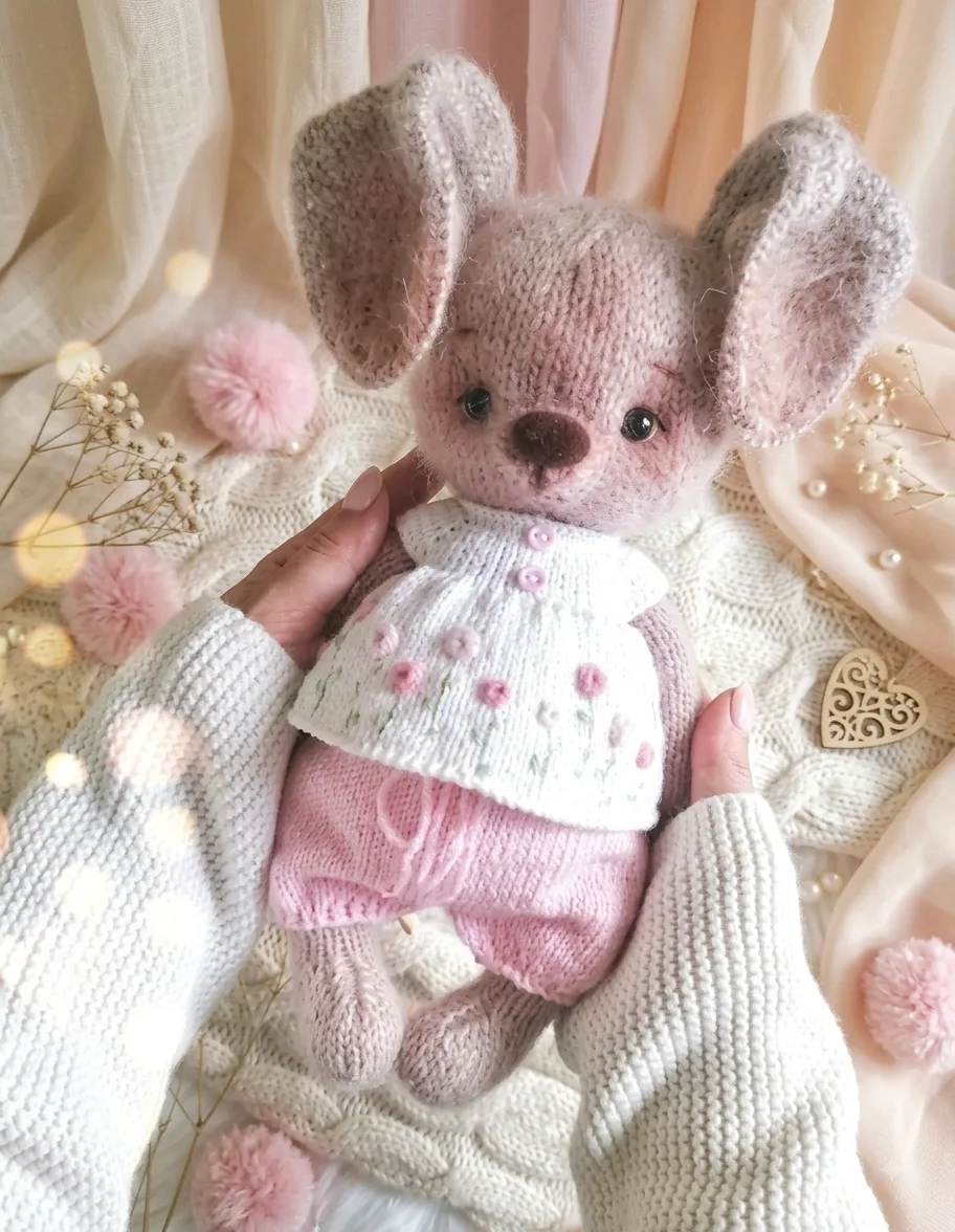 Девочки, ну разве не чудо этот зайка? 🐰✨ Его можно связать спицами! Я, например, преда...