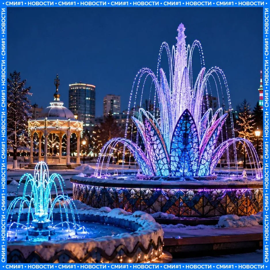 ⛲ Фонтаны будут светиться в Екатеринбурге