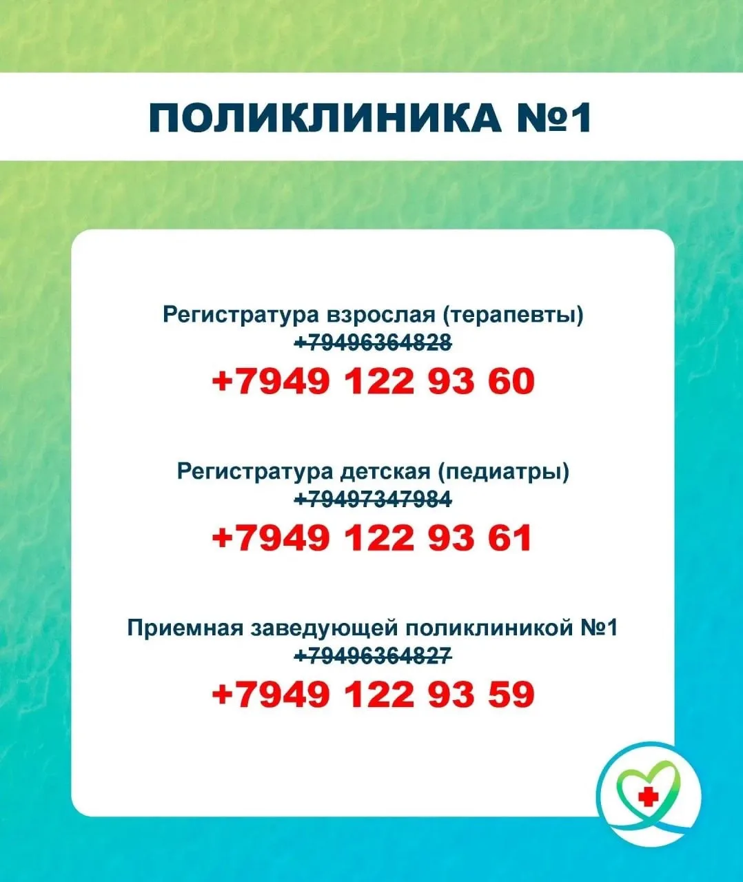 Номера регистратур поликлиник и амбулаторий БИЛ
