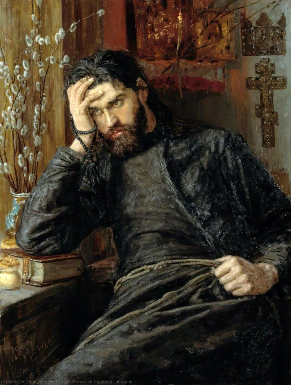 Работа «Инок» 1897 года Константина Аполлоновича Савицкого считается одной из лучших в ...