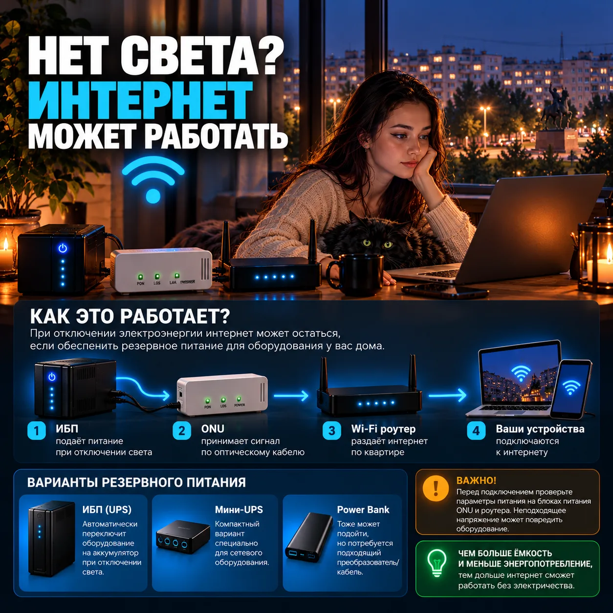 ⚡ Нет света — а интернет может остаться