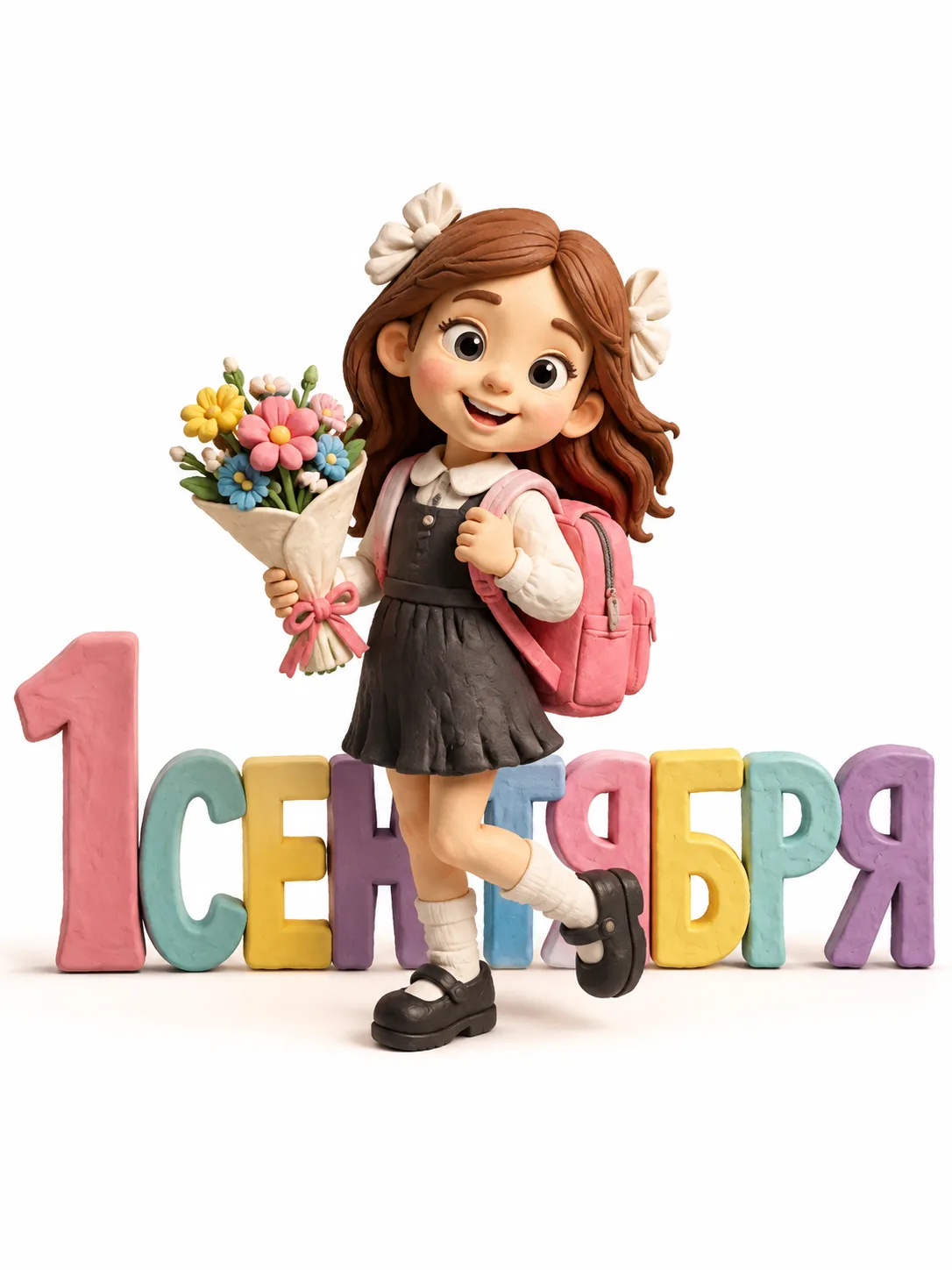 3д фигурка школьника/школьницы к 1 сентября
