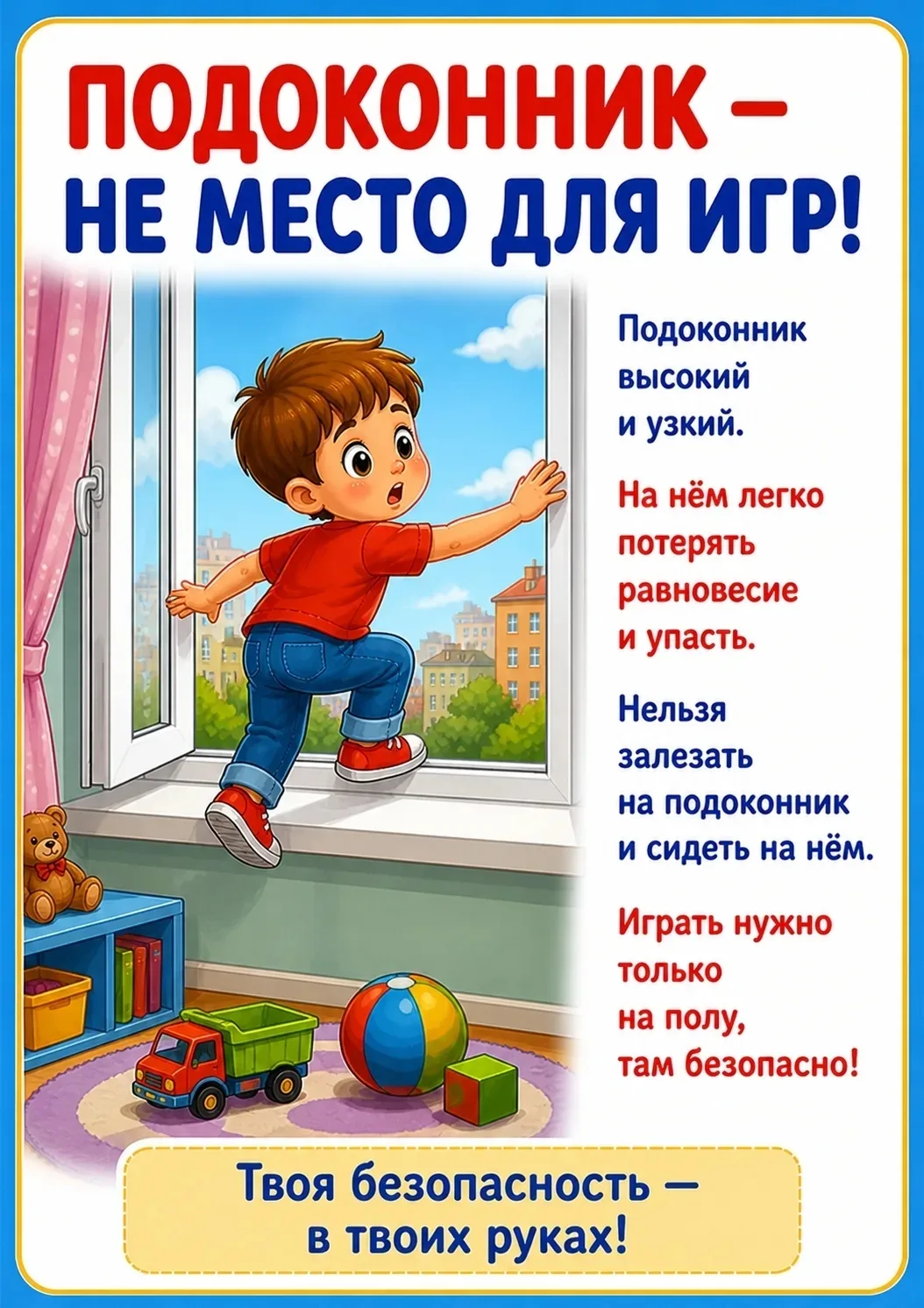 🏠 Ребенок в доме — окно под контролем!