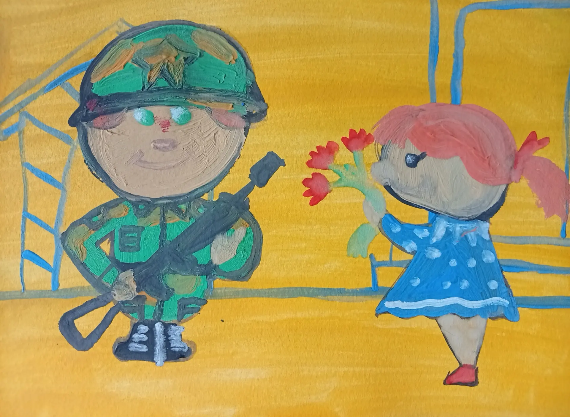 🎨 В честь праздника Дня Победы в Детской школе искусств  проходит выставка  рисунков у...