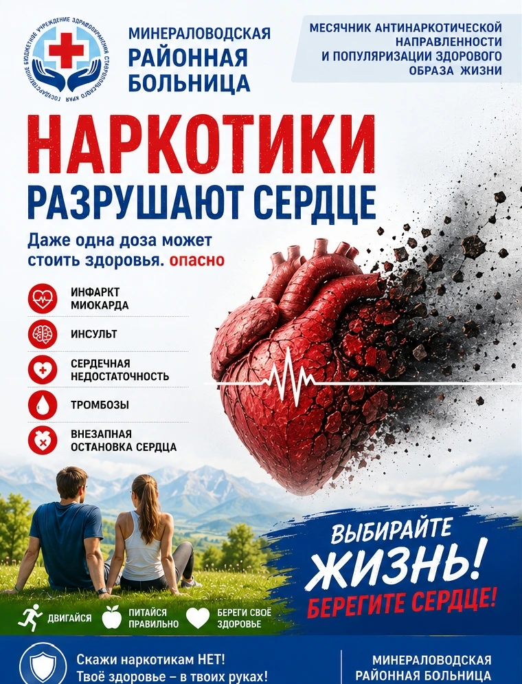 Наркотики и сердце: опасность, о которой нужно знать

В рамках месячника антинаркотической направлен