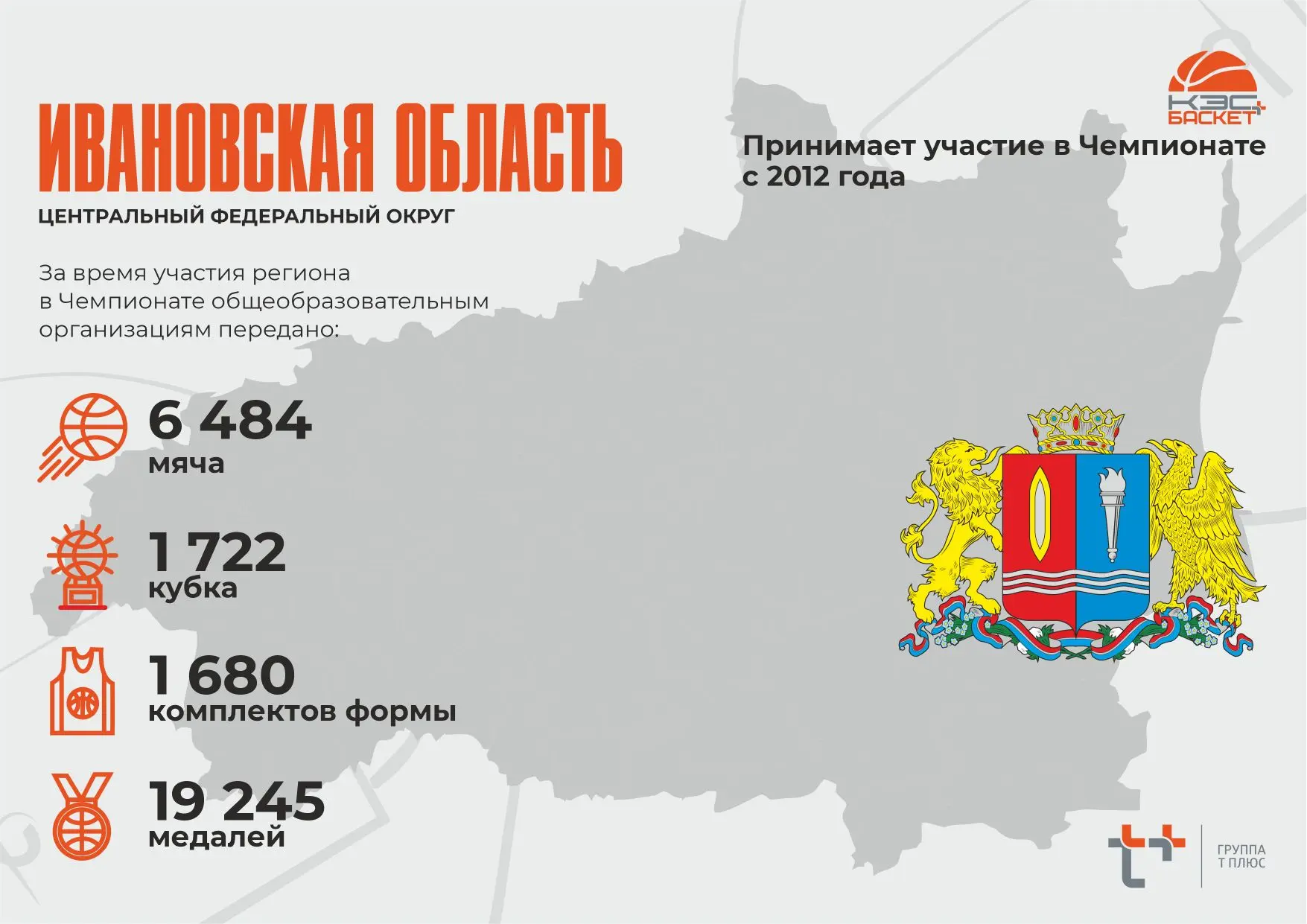 ✅ Ивановская область 

Школьники Ивановской области присоединились к проекту в 2012 году. 

🏀 В сез