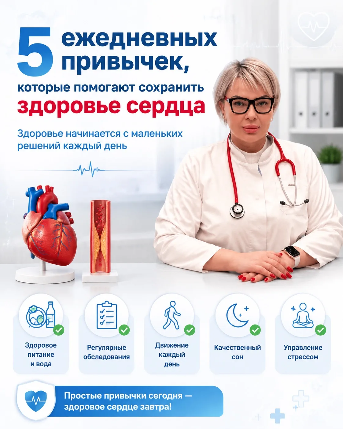 5 ежедневных привычек, которые помогают сохранить здоровье сердца и всего организма ❤️

Листайте кар