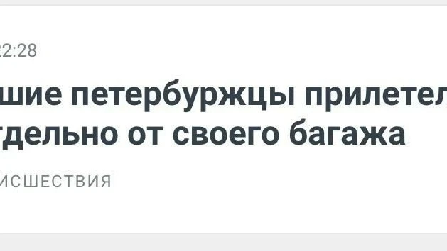 Багаж не хотеть лететь в холодный Петербург. Багаж хотеть загорать на солнце