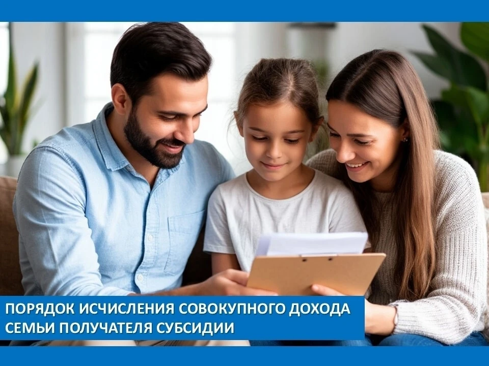 Порядок исчисления совокупного дохода семьи получателя субсидии»