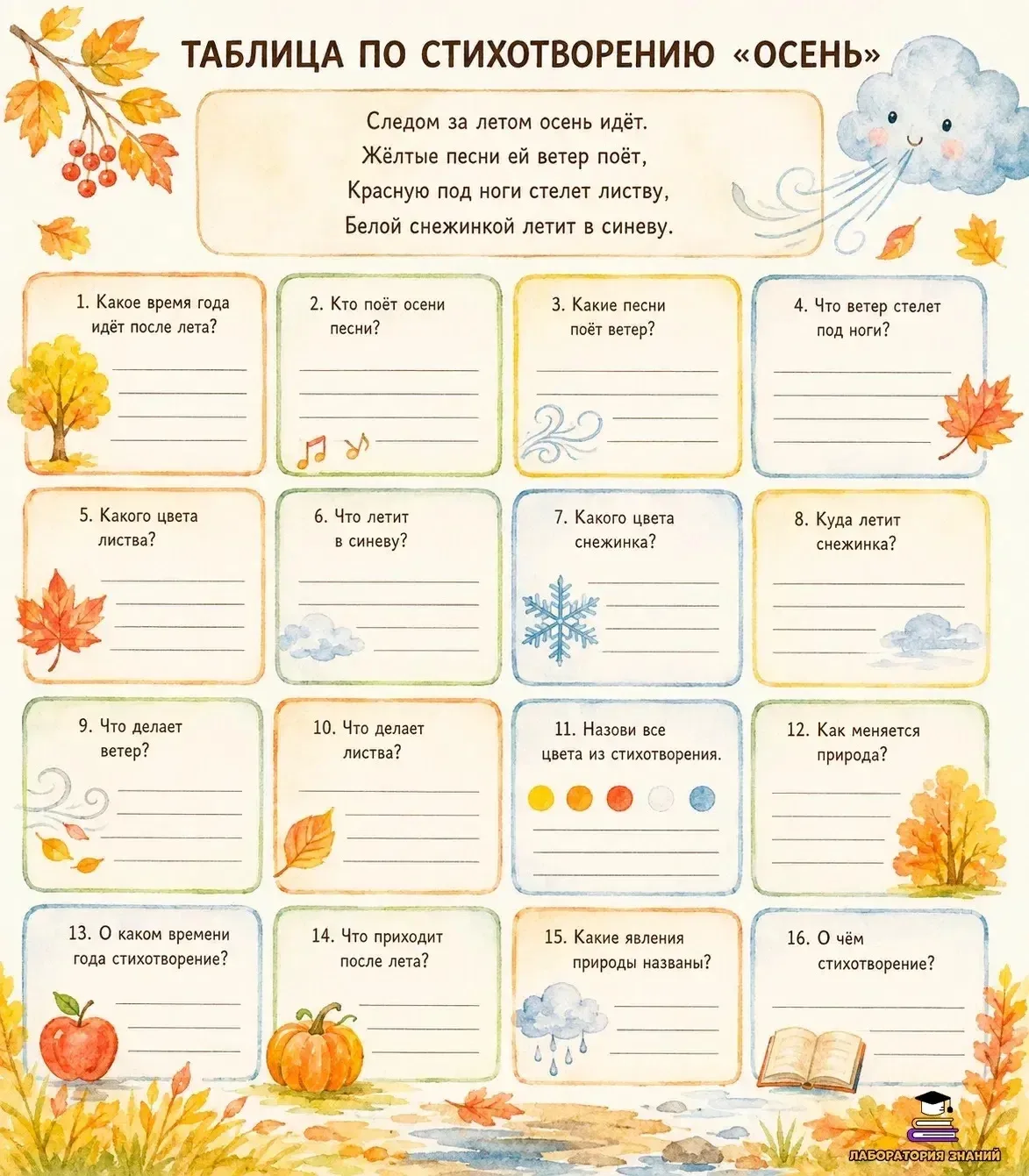 🍂 Стихотворение «Осень»
