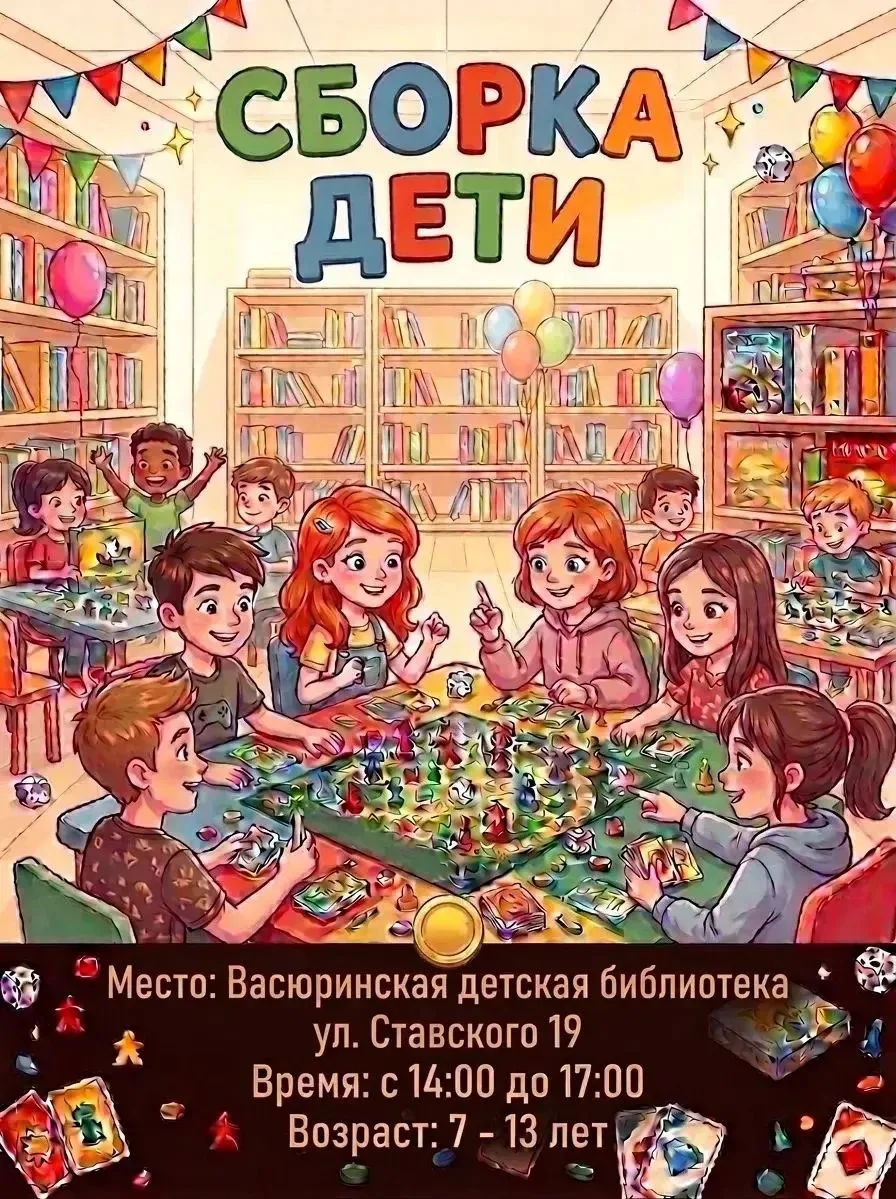 📢Друзья, у нас отличные новости! В детской библиотеке открывается Клуб настольных игр ...