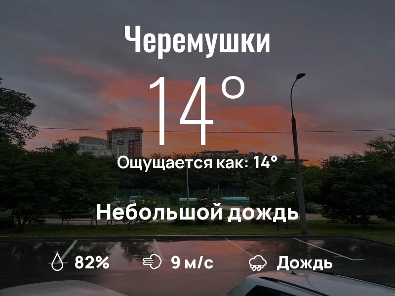 Что с погодой в Черёмушках?