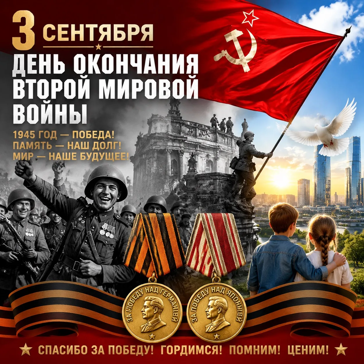 3 сентября - День окончания Второй Мировой войны