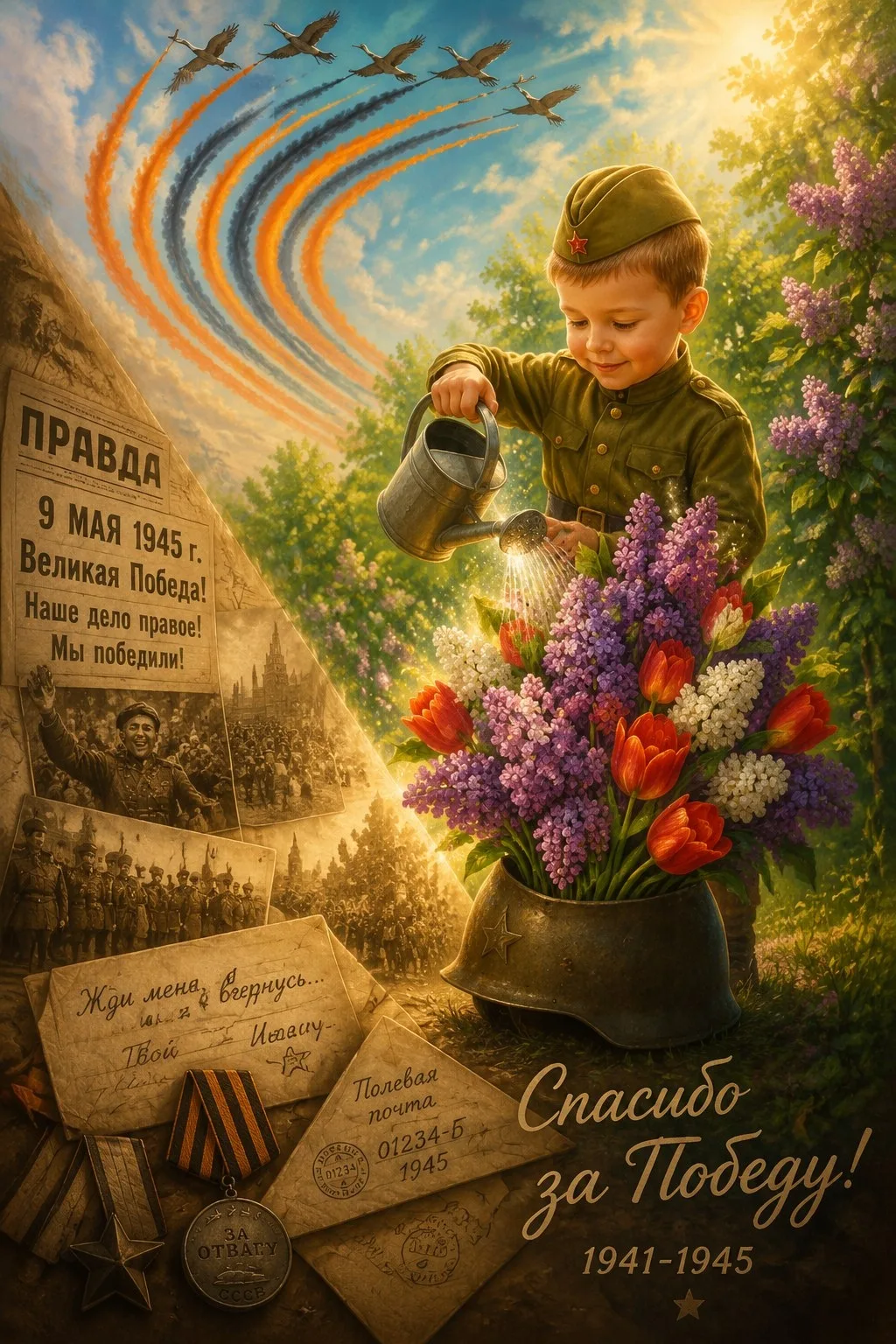 С поаздником! С 9 мая!