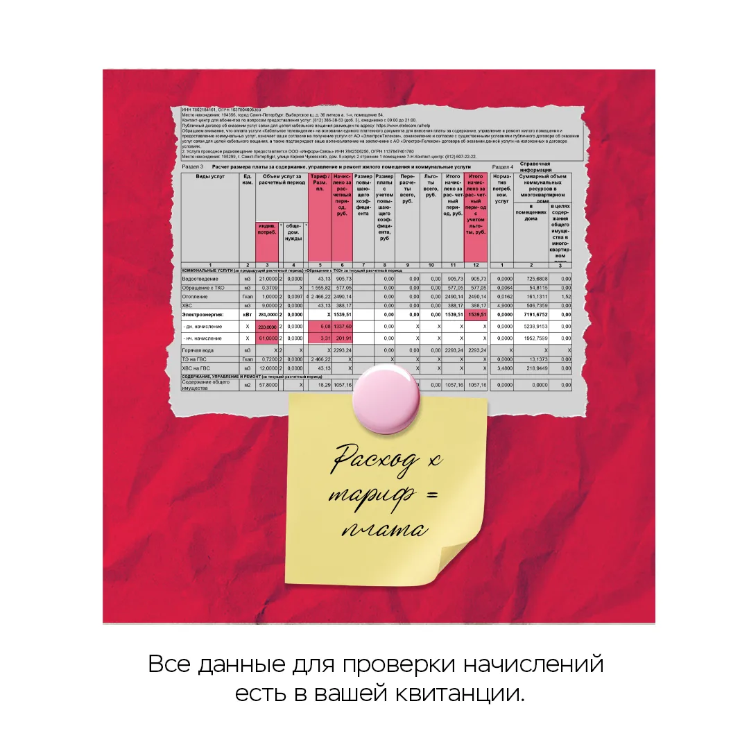 Всё в одной квитанции: как проверить начисления по электроэнергии, если ваш дом не на п...