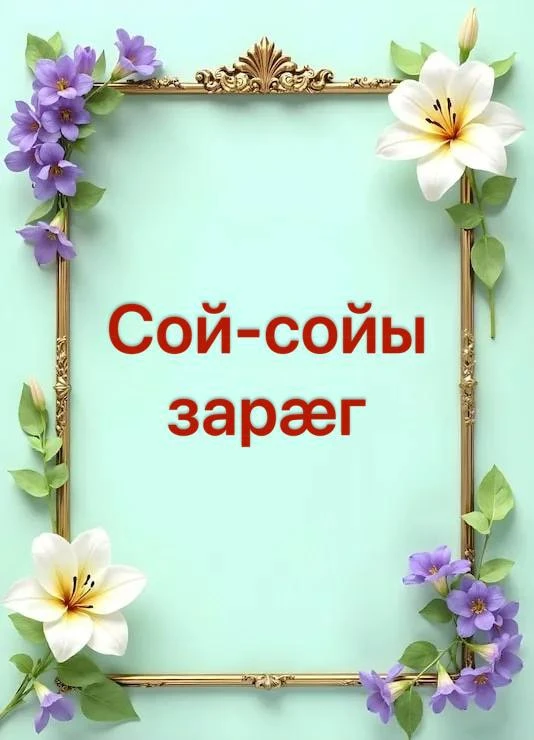 Уæлæсыхæй дæлæсыхмæ, 
Сой цæуы, сой, сой уæм цæуы, сой.  
Ацы аз дæр — сой, алы аз дæр — сой,  
Сой 