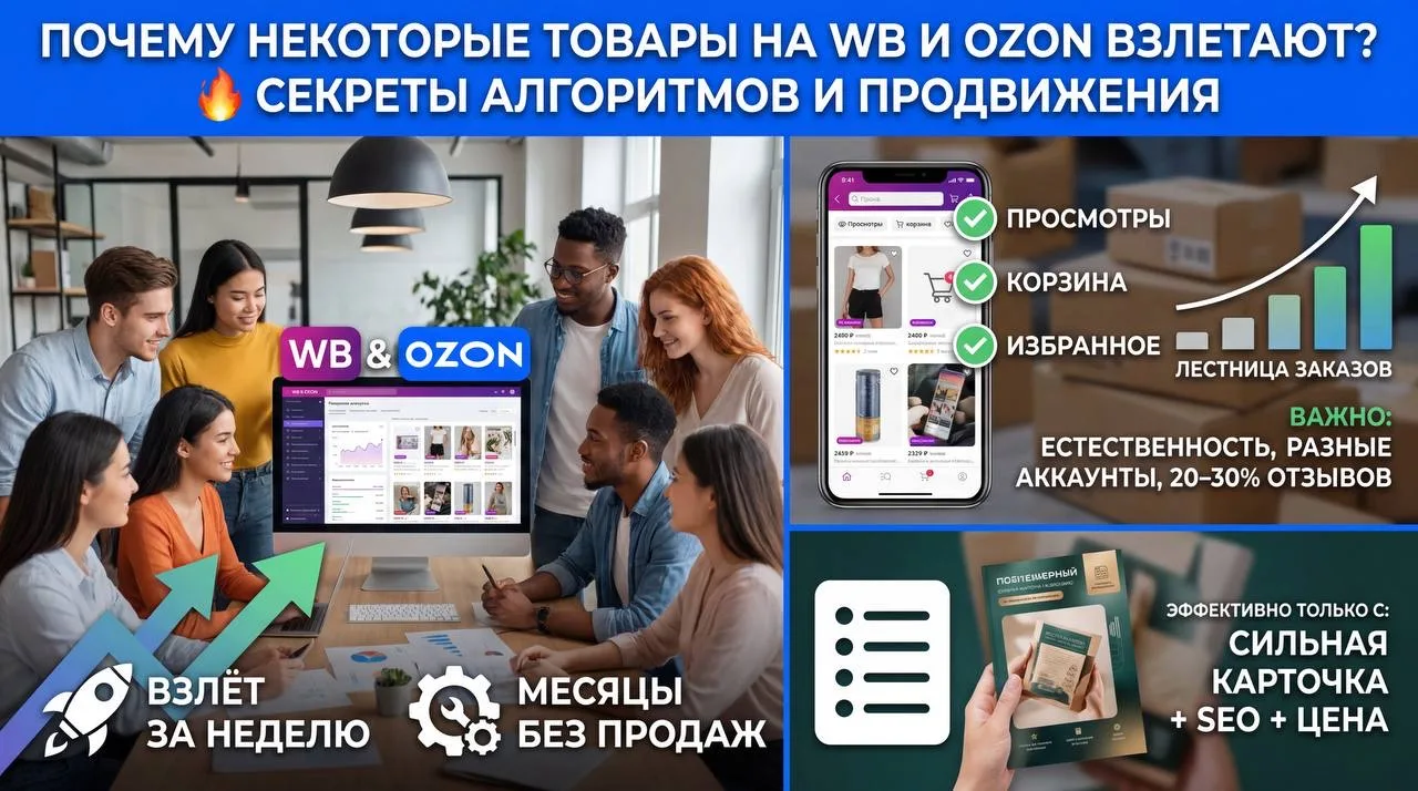 🔥 Почему одни товары на Wildberries и Ozon выходят в топ за неделю, а другие месяцами ...