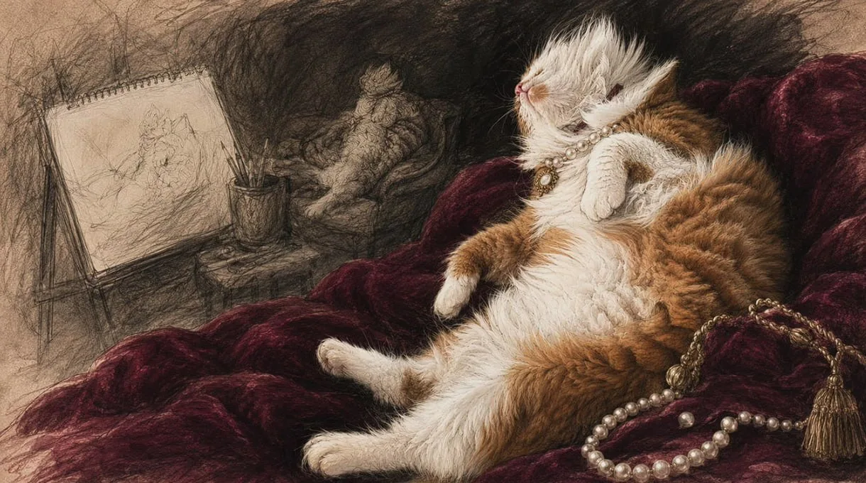 Рисуем портрет кота Герцога

*кот живет в пространстве Едва знакомы, где собираются на киноужины, те