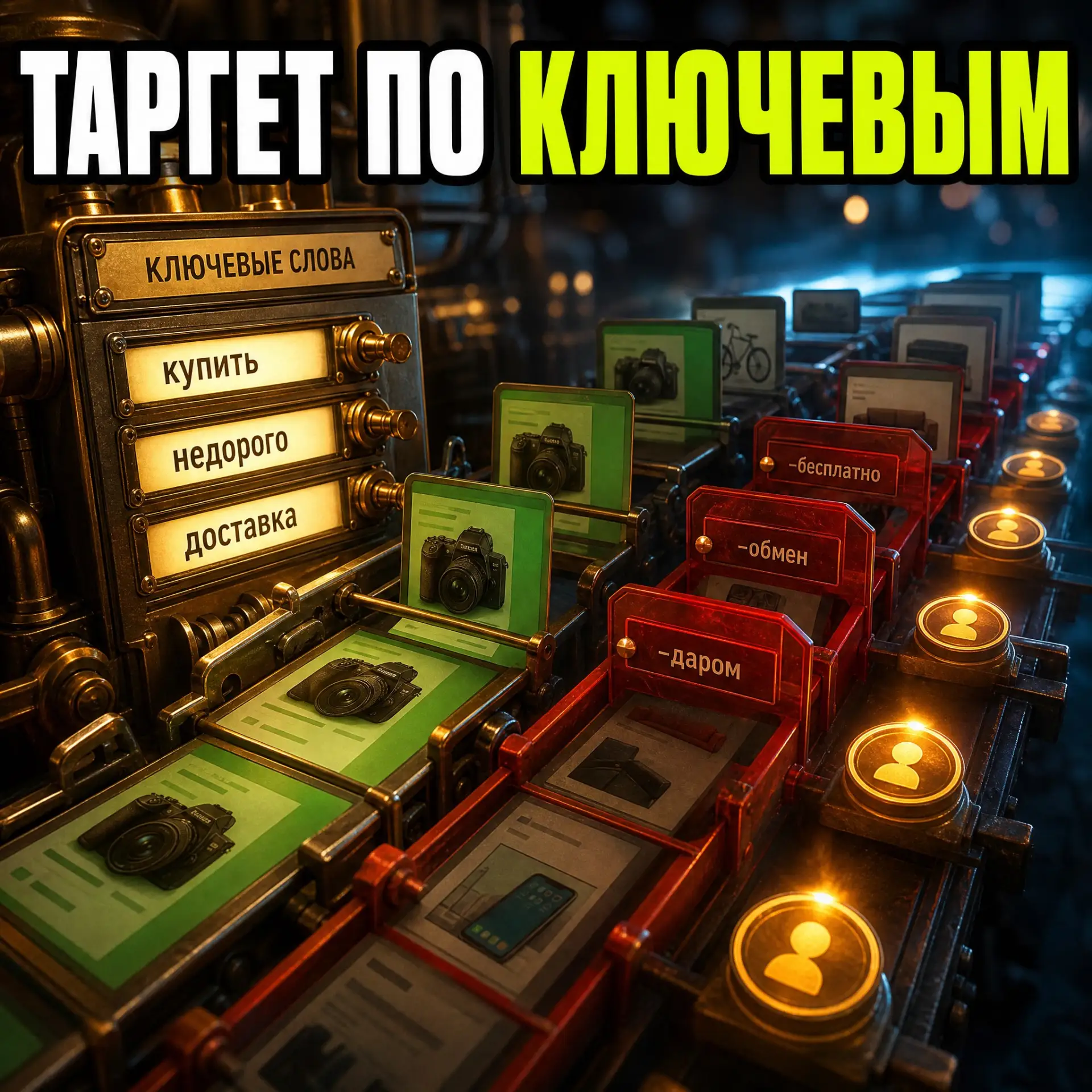 Таргет по ключевым словам на Авито