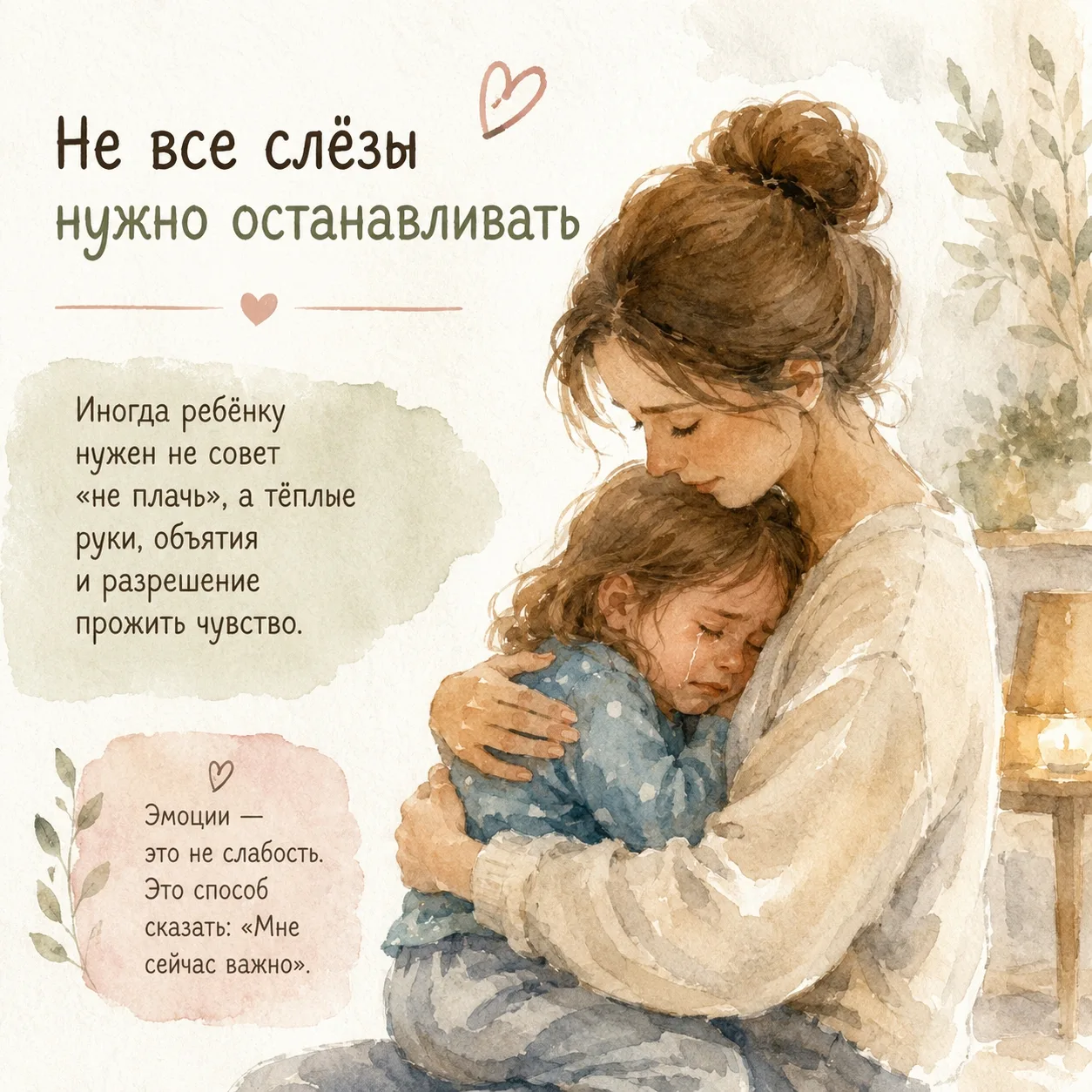 «Самые важные слова, которые ребёнок должен услышать в момент слёз» 
 
Есть момент, который многим р
