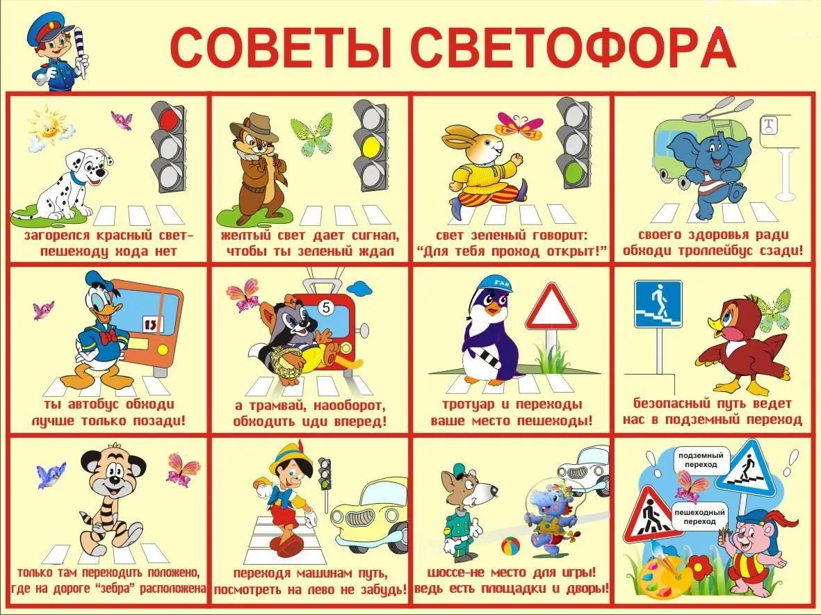 Памятка для детей о правилах дорожного движения.

Правила поведения на тротуаре.
• Иди по тротуару, 